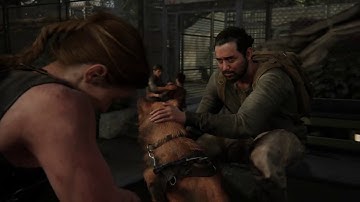 The Last of Us Part ll - The Forward Base: Man Shot in Hand, Mel In Back, Truck Ride Cutscene (2020)