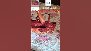 Zouk Hand Bag 👜 Review ❤️#zouk #handbags #shorts #zoukbagsreview #officebag #onlineshopping #viral