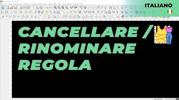 Italiano - Delete & Rename Grade Rules | TUKAdesign Video Help | CAD Pattern Making Software