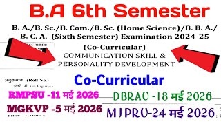 co curricular 6th semester 2026 mgkvp | communication skills and personality development ba bsc bcom