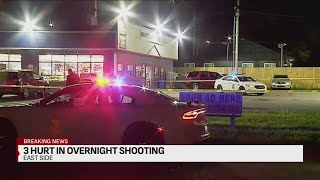 Dozens of shots fired on east side; 3 people taken to area hospitals