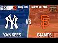 Yankees at Giants | 3/28 Game 3 - MLB The Show 26 Daily Sim