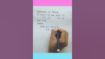 Subtraction of matrices class 9 #video #subtraction #subtractionofmatrices
