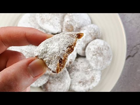 Видео: Qui a Besoin d’Oeufs ou de Farine de toute façon ? Biscuits aux Noix pour le Thé/Café: 3 Ingrédients