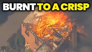 West Midlands Homes ENGULFED IN FLAMES As Wildfire Rages