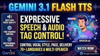 Gemini 3.1 Flash TTS: Expressive Text-to-Speech with Audio Tag Control