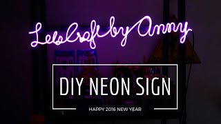 DIY冷光線霓虹燈飾, DIY neon sign | 安妮，手作吧!
