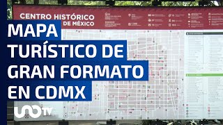 Más de 10 kilómetros cuadrados del Centro Histórico de la CDMX,  mapa turístico de gran formato