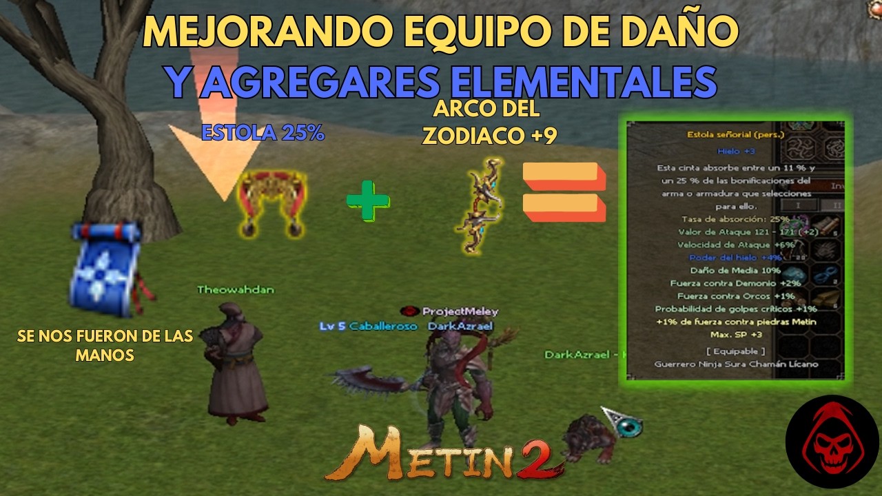 METIN2 RUBY: GUIA PRACTICA PARA PERSONAJES SOLITARIOS - MEJORANDO EQUIPO Y AGREGARES ELEMENTALES