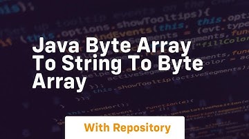 java byte array to string to byte array