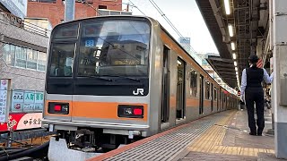 中央線209系1000番台ﾄﾀ82編成”快速豊田行き”神田駅到着