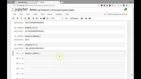 The idxmax and idxmin Methods