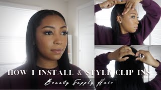 How I Install & Style My Clip Ins | Beauty Supply Clip-Ins