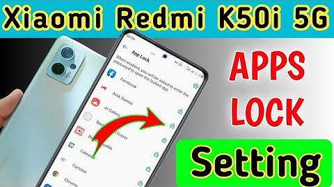 Redmi K50i me App lock kaise kare/how to set Applock in redmi k50i | Redmi K50i me applock setting