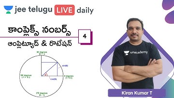 JEE Maths: Complex Numbers L4 | Amplitude & Rotation | JEE Telugu | Kiran Kumar T