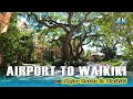 Honolulu Airport to Waikiki | Major Hotels in Waikiki | GoPro | 🌴 Hawaii 4K Driving