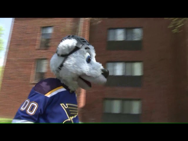 Taking Your Blood Pressure at Home with the St. Louis Blues Mascot