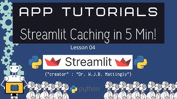 How to Cache Models and Data in Streamlit (Streamlit Tutorials 01.04)