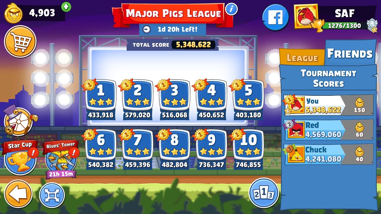 Angry Birds Friends. Major Pigs League (18.07.2024). All levels 3 stars. Passage from Sergey Fetisov