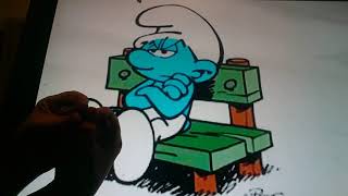Horacio the handsnake - Grouchy Smurf