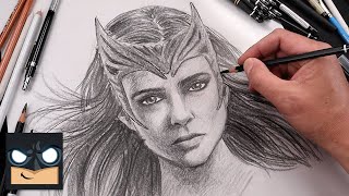 how to draw scarlet witch sketch tutorial step by step