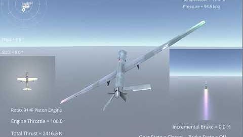 Silantro Unity3d Flight Simulator: MQ-1 Predator Combat Flight test