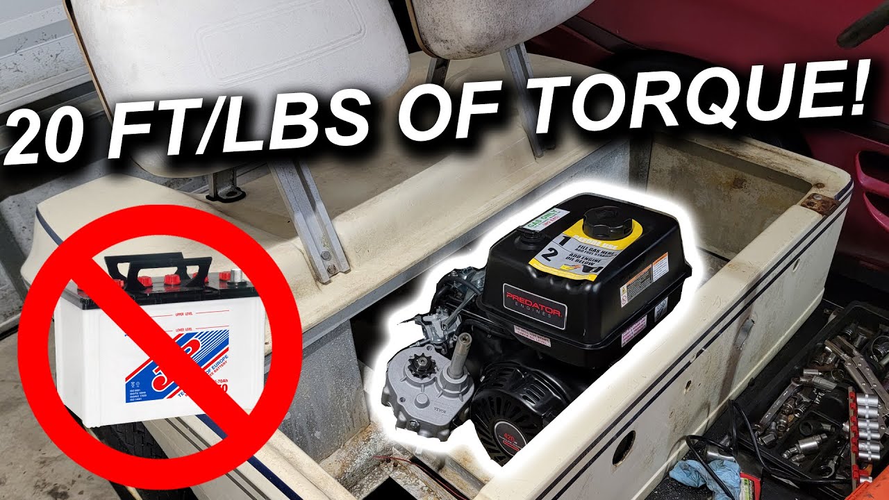 Сборка гольф-кара за 500 долларов — переход с электричества на бензин (Predator 420) — часть 1