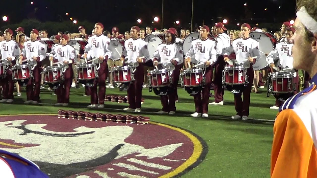 Big 8 Sequence-8 Minutes of The Big 8 @ Chiefs Field. FSU & Clemson's Drum-lines (3 of 6)