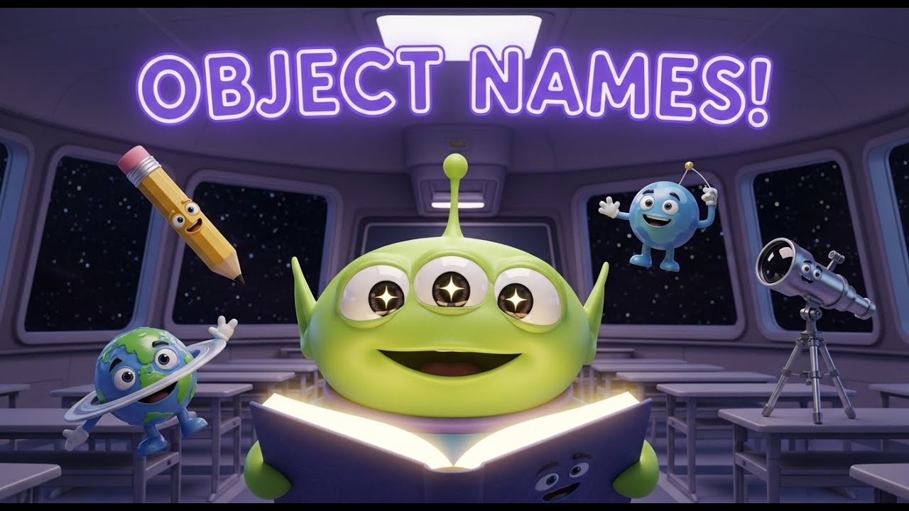 Learn Object Names at the Alien Space School | Fun Educational Nursery ...