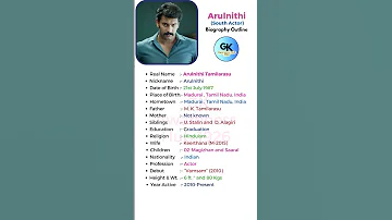 Arulnithi South Actor Biography Shorts Short Youtube Ytshorts Biography Arulnithi Movie 