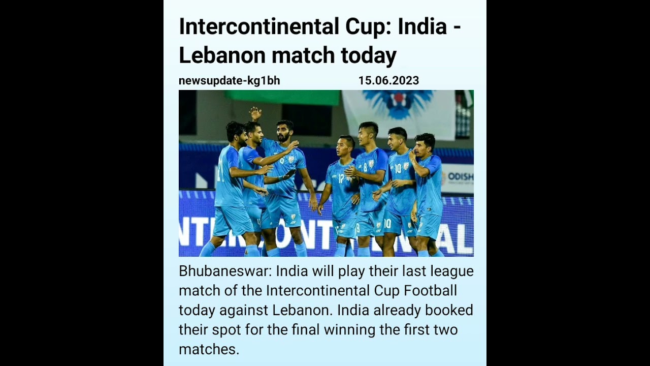 Intercontinental Cup India - Lebanon match today#football #india #lebanon 