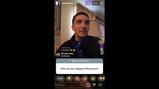 Tokens tells who are his favorite rappers/influencers