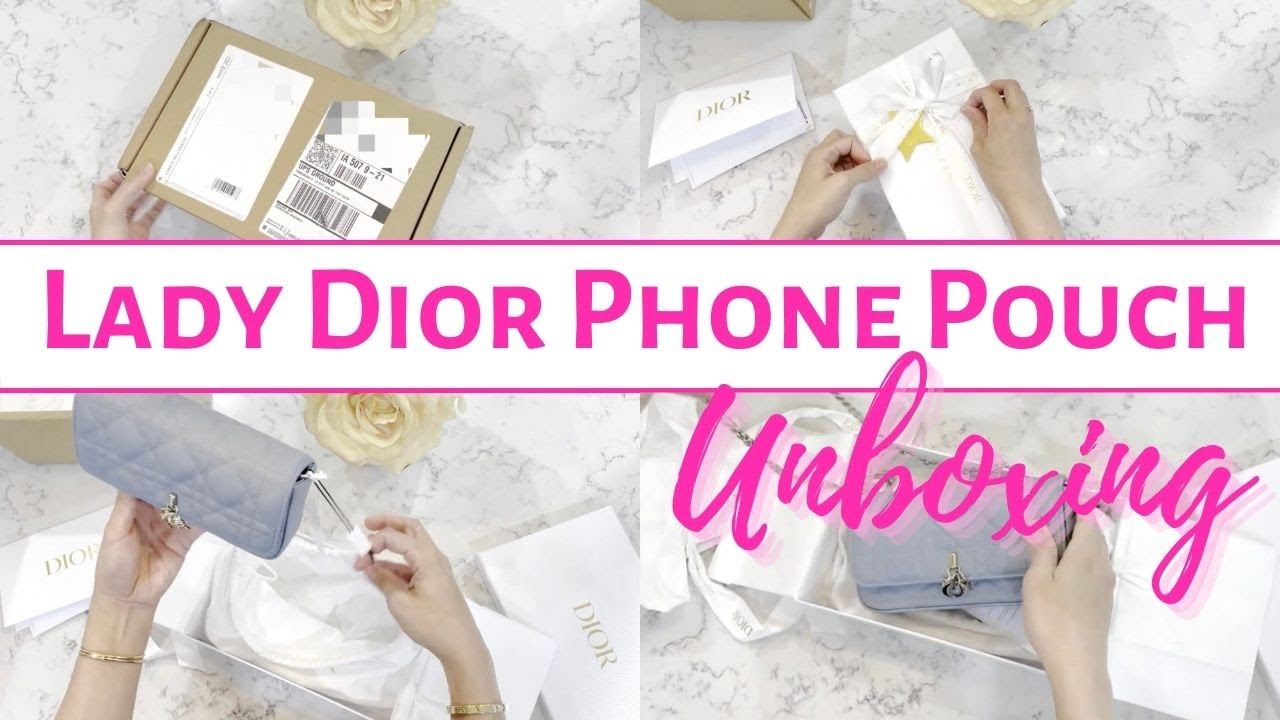 Lady Dior Phone Pouch Caramel Beige Cannage Lambskin