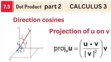 Direction Cosines | Vectors in Calculus  #advancemath  #directioncosine