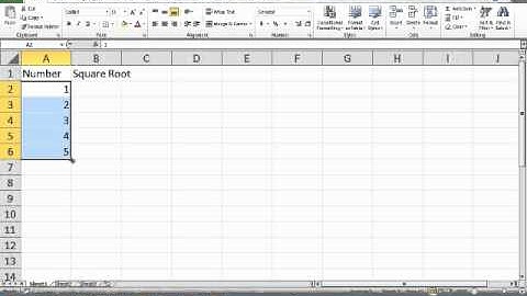 1 4 Square Roots Excel