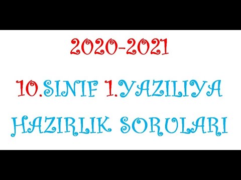 (2020-2021) 10.Sınıf Matematik 1.Dönem 1.Yazılıya Hazırlık Soruları