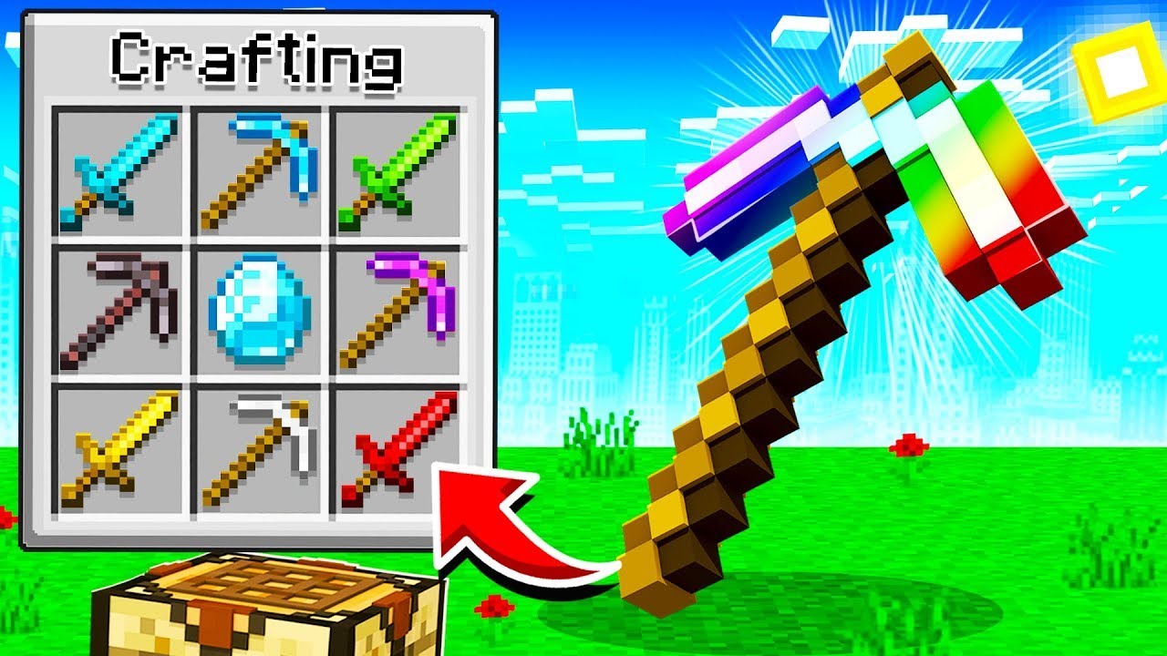 Is It Easy To BEAT Minecraft With GIANT Items - YouTube