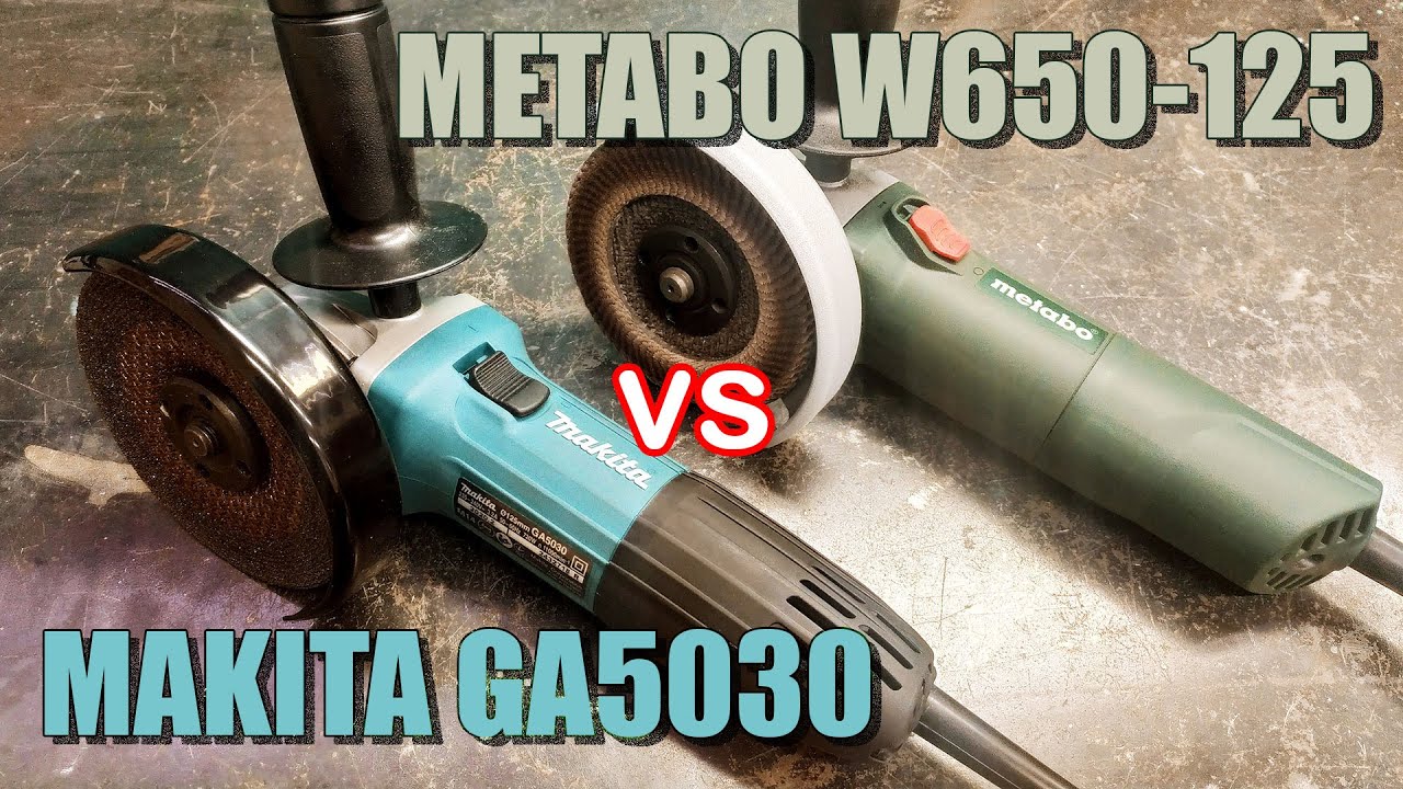 Makita GA5030 vs Metabo  125, comparison of two popular angle .