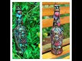 Mixed Media Bottle Art/ Best out of waste