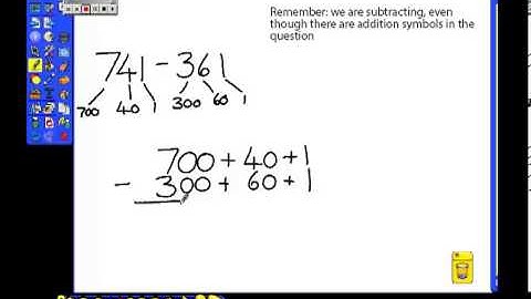 SCHOOL MATHS METHODS - Subtraction by partitioning