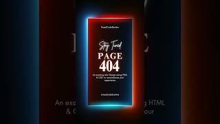 Another HTML and CSS 404 Page Template That Will Blow Your Mind! #404page #htmlcss #shadoweffect