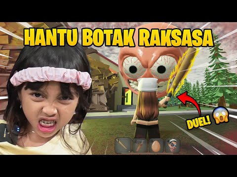 24 JAM LEIKA LARI DARI HANTU BOTAK RAKSASA 😱😨 ESCAPE RUNNING HEAD ROBLOX [ROBLOX INDONESIA]