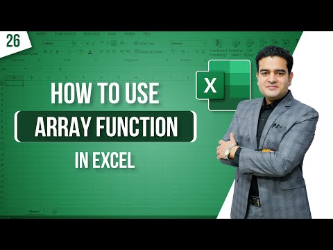 Array Function in MS Excel | How To Use Array Formula in Excel | #arrayfunction #msexcelcourse