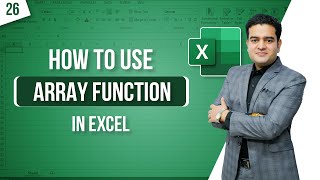 Array Function in MS Excel | How To Use Array Formula in Excel | #arrayfunction #msexcelcourse