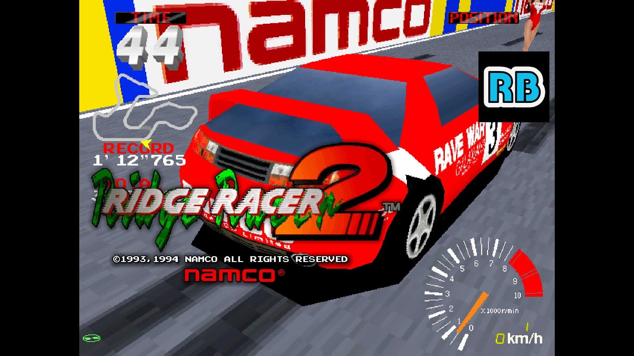1994 [60fps] Ridge Racer 2 (World) 3 Red Car Time Trial 3'24