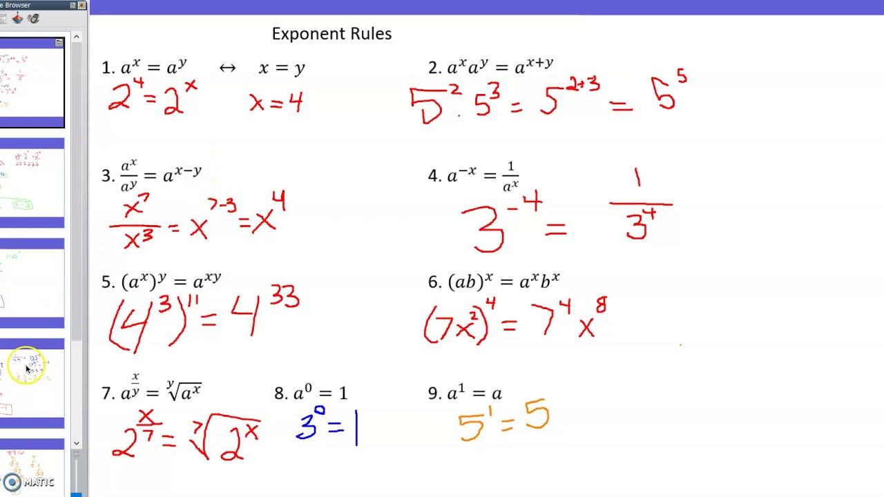 exponential function problem solving examples with answers