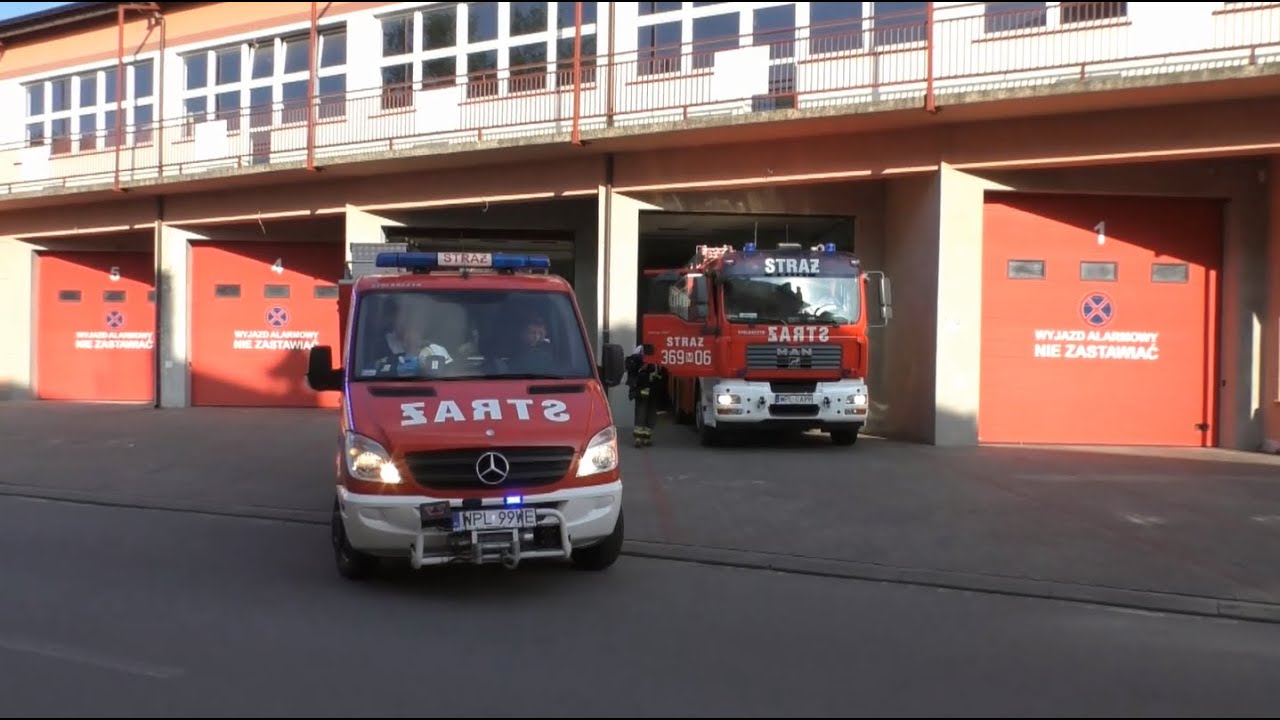 Alarmowanie i wyjazd 2 zastępów GLBMRt i GCBA OSP Gąbin do wypadku!