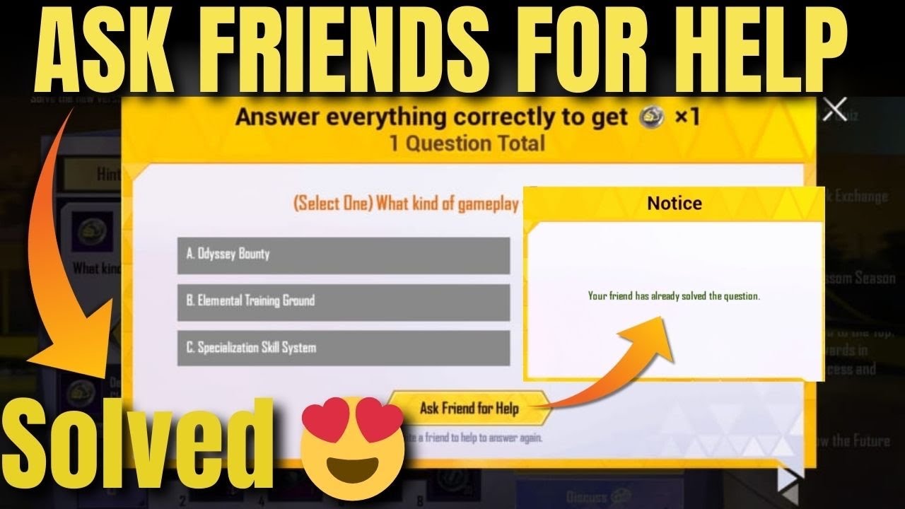 HOW TO SOLVE ASK FRIENDS FOR HELP | INVITE A FRIEND TO HELP TO ANSWER ...