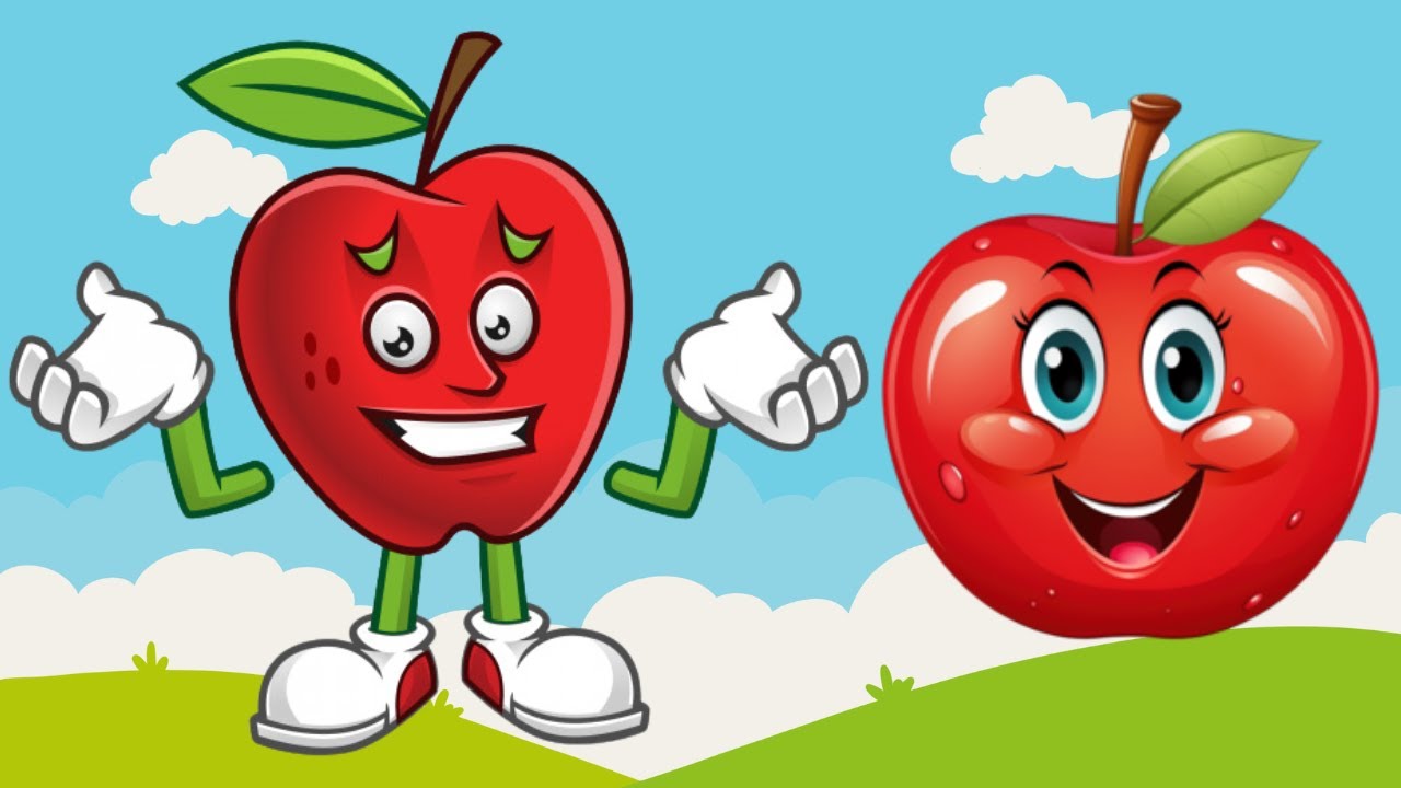 Apple Song | Fruits Name In English | Educational Videos For Kids ...