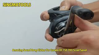 SINGMATOOLS drag clicker install video for Shimano Curado DC